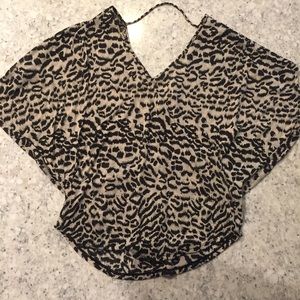 Leopard Print Slouchy Shirt